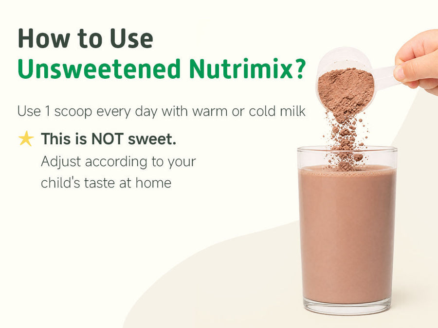 Unsweetened NutriMix 2+ Chocolate Nutrition Powder (350g)