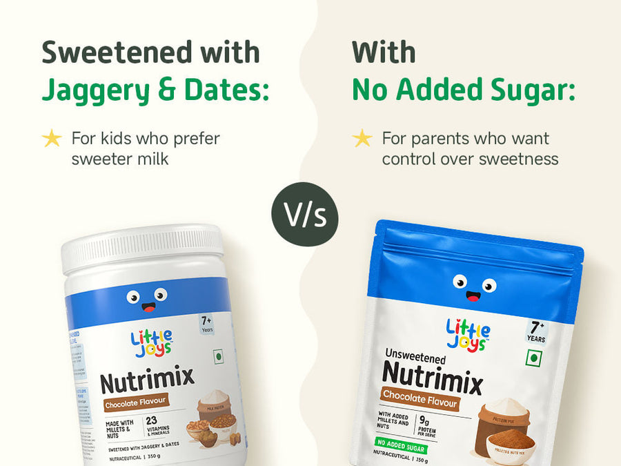 Unsweetened NutriMix 7+ Chocolate Nutrition Powder (350g)