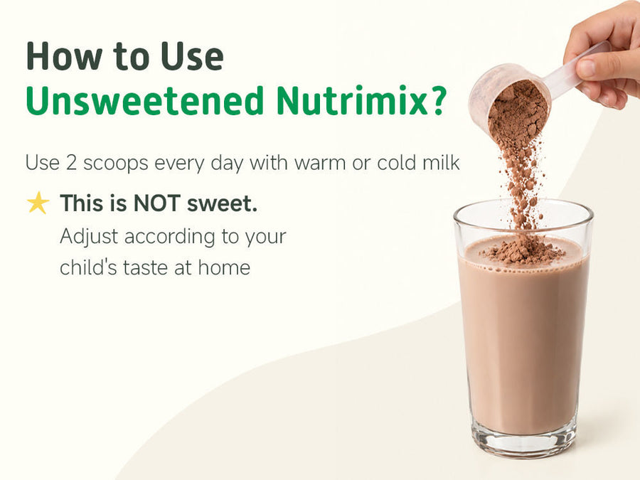 Unsweetened NutriMix 7+ Chocolate Nutrition Powder (350g)